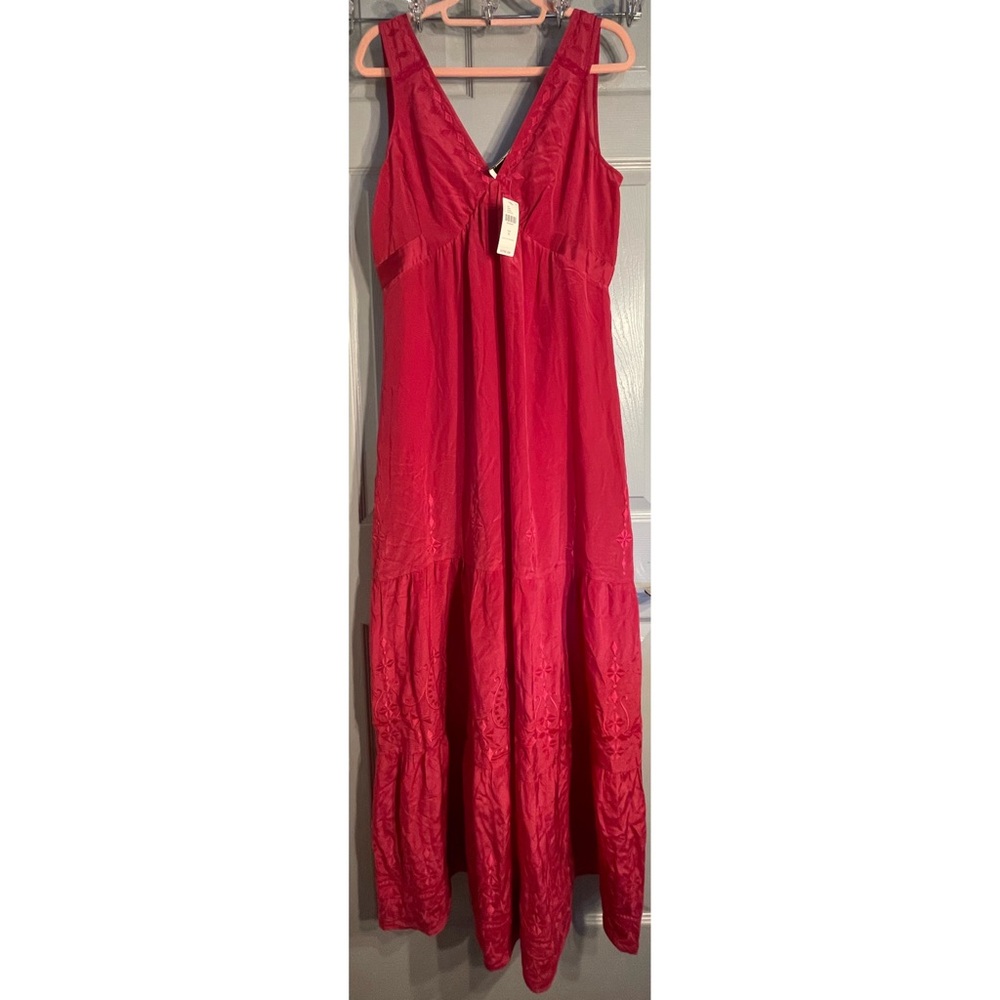 Anthropologie Embroidered Silk Jumpsuit by Elevenses NWT Size Small - Picture 10 of 16